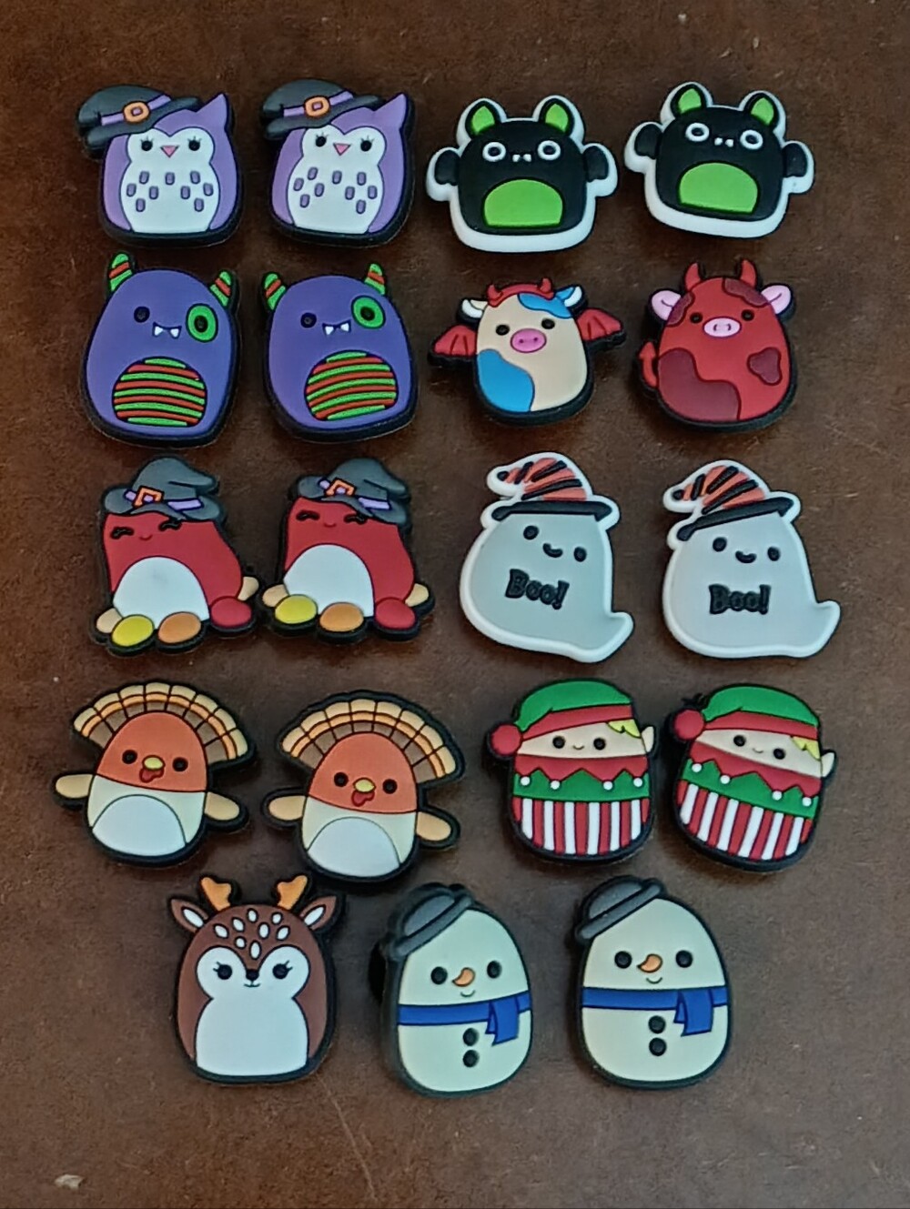 10/$10 Jibbitz Croc Charms - Holiday Squishmallows - New